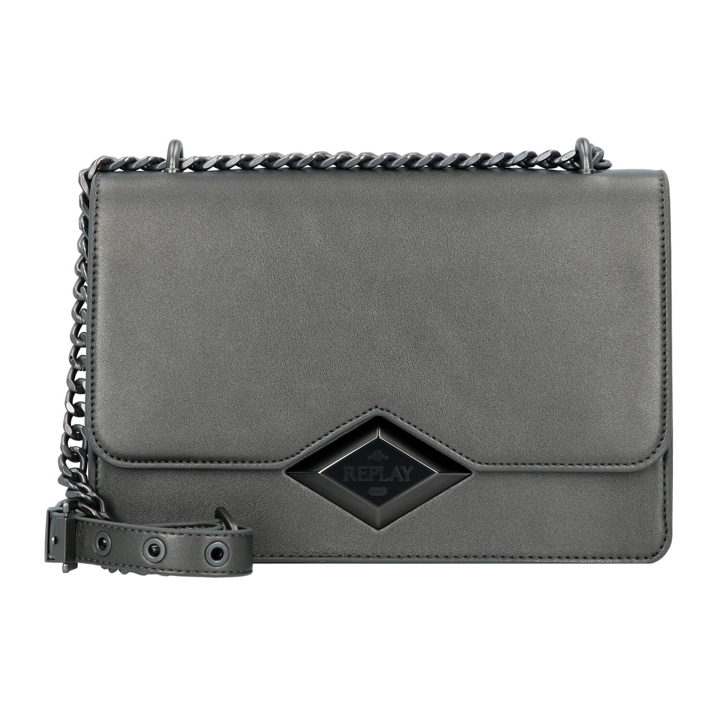 REPLAY Schultertasche in Grau: Vorderseite
