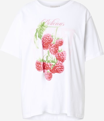 ONLY Carmakoma - Camiseta 'CARROSIE' en blanco: frente