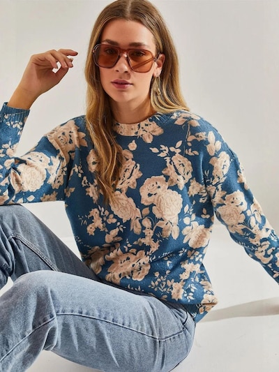 Bianco Lucci Pull-over 'Pullover' en S-M en mélange de couleurs, Vue avec produit