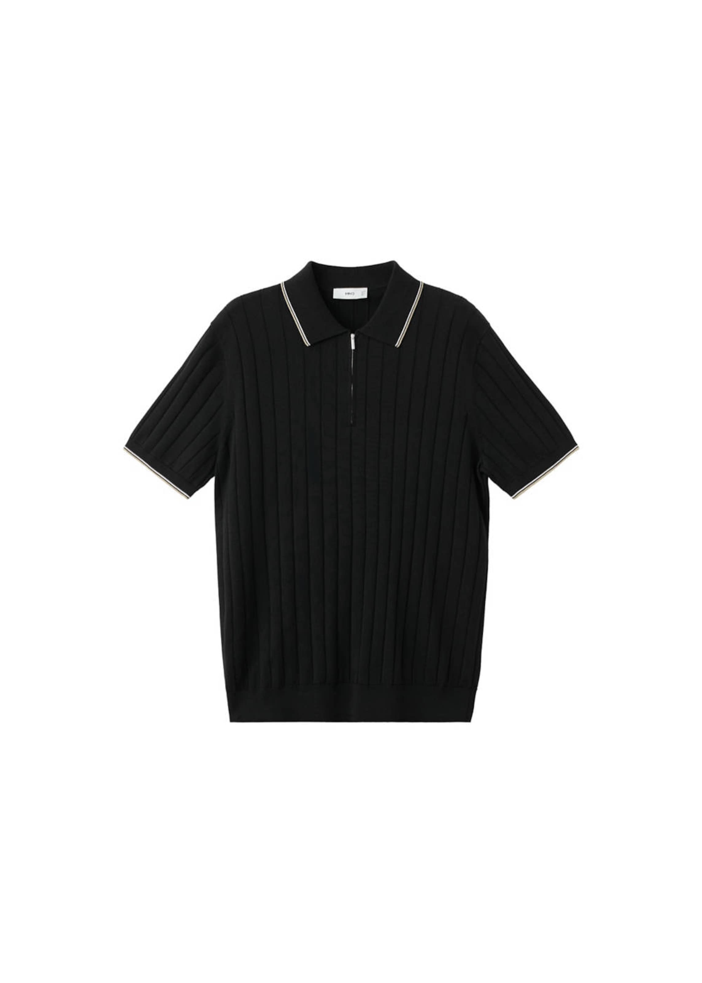 MANGO MAN Poloshirt 'Baluard in Schwarz: Vorderseite