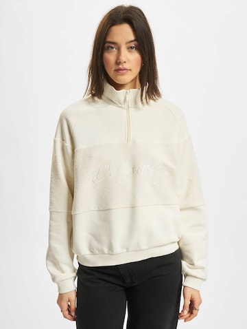 Sweat-shirt DEF en blanc : devant