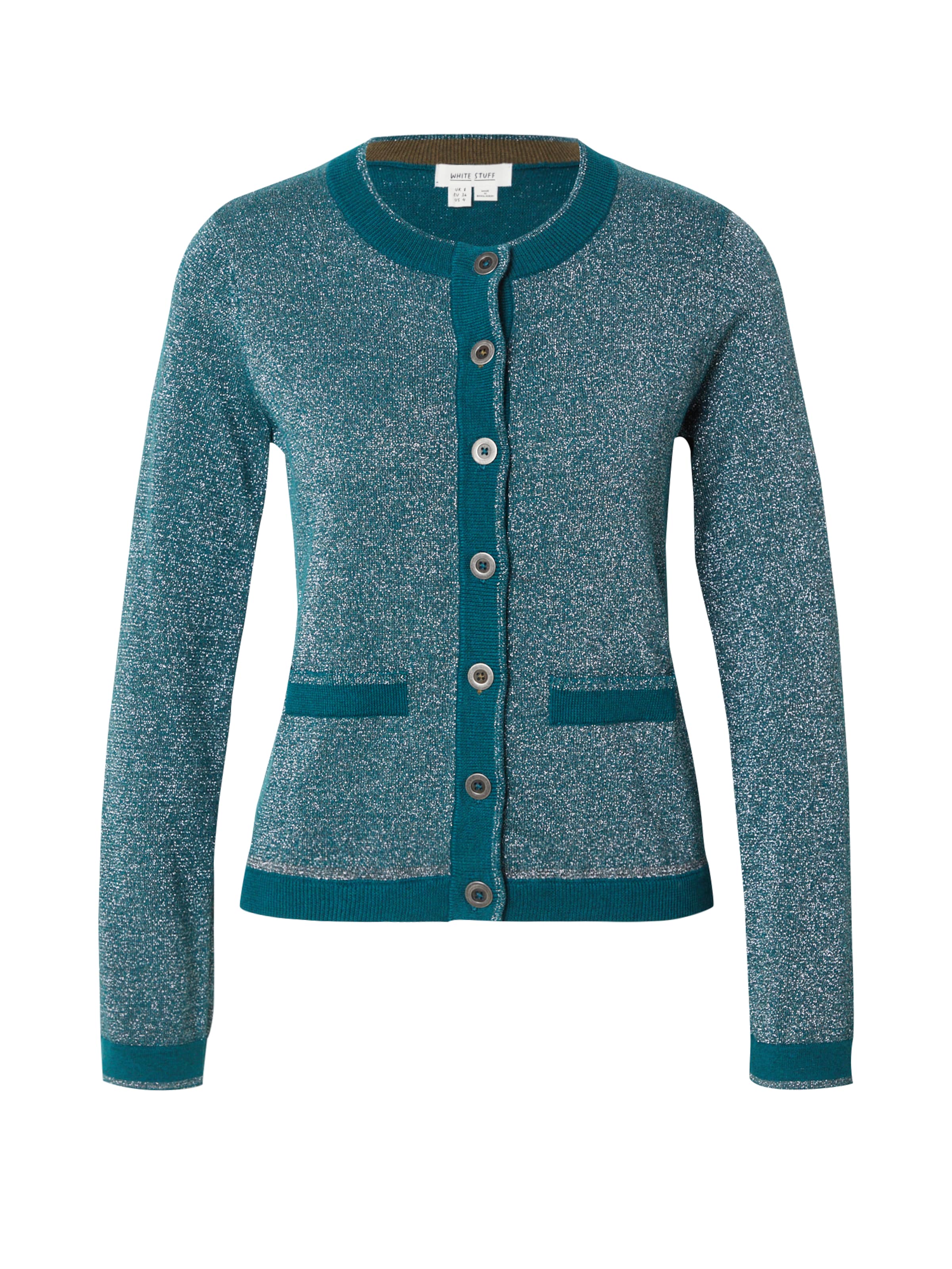 Cardigan 'CHARLOTTE' WHITE STUFF en bleu : devant