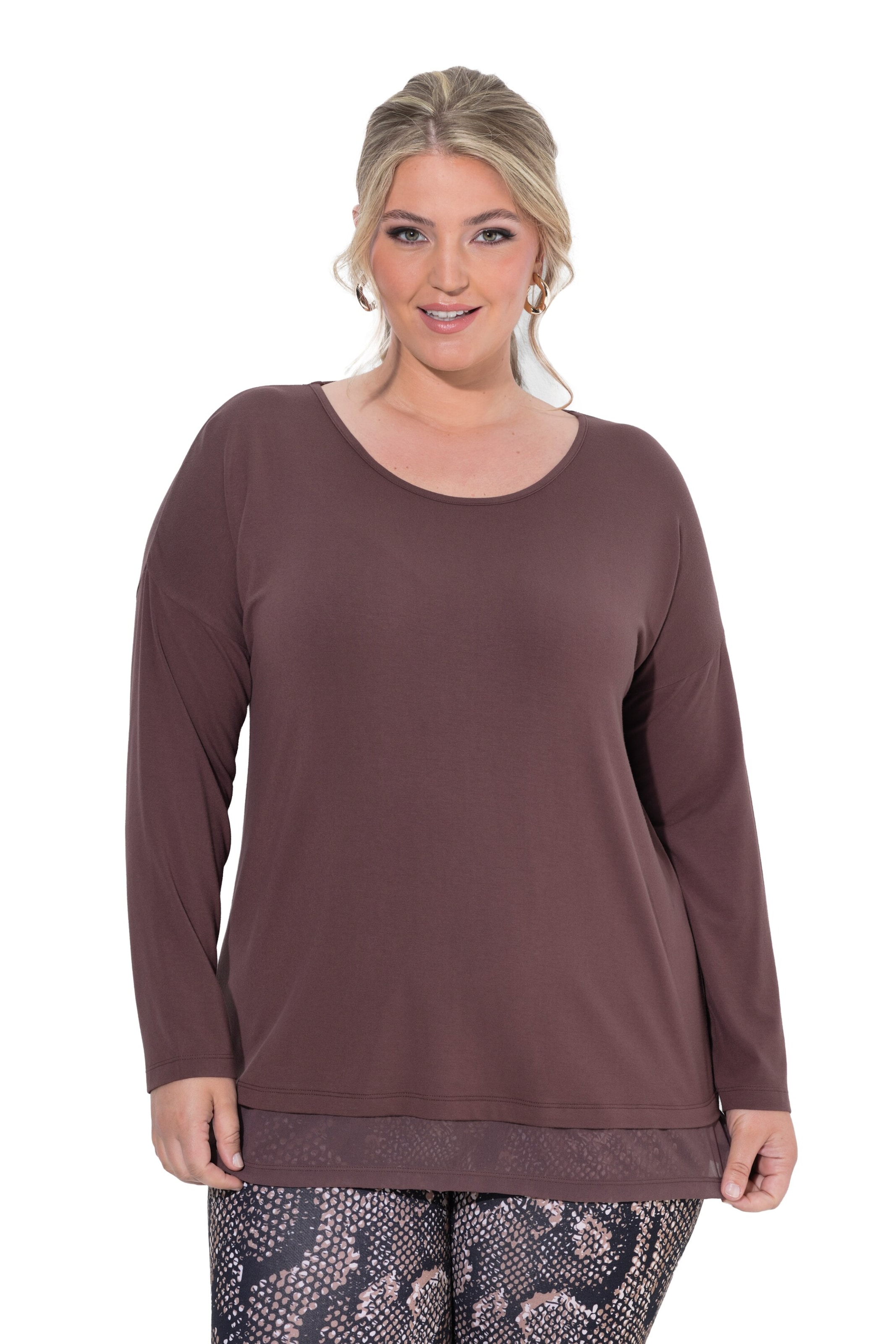 MIAMODA Shirt in Brown: front