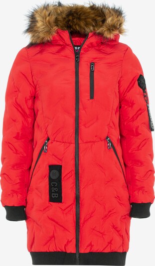 CIPO & BAXX Winterjas in de kleur Lichtbruin / Rood / Zwart, Productweergave