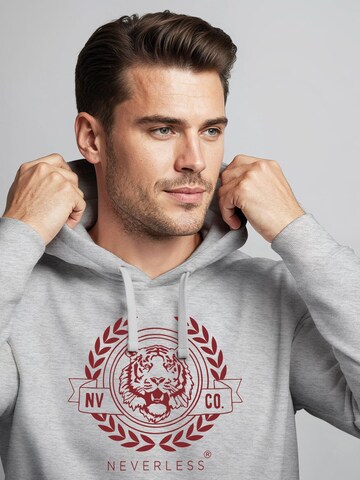 Neverless Sweatshirt 'Academic Tiger' in Grey