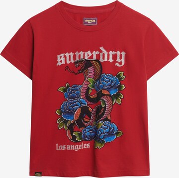 T-shirt Superdry en rouge : devant