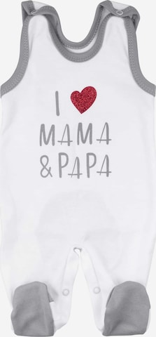 Baby Sweets Set ' I love Mama & Papa ' in Wit