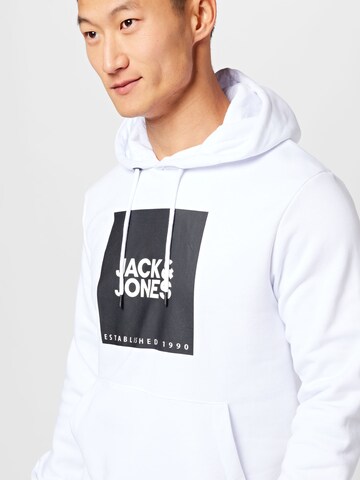 Bluză de molton 'Lock' de la JACK & JONES pe alb