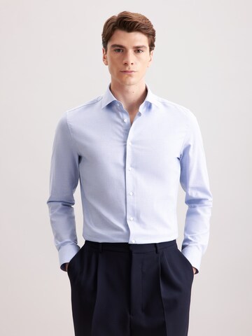 SEIDENSTICKER Slim fit Business shirt in Blue: front