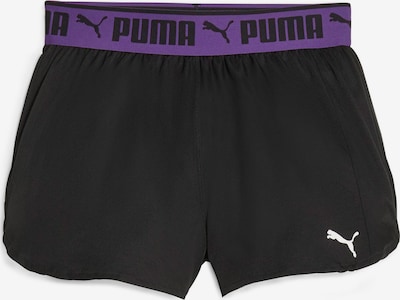 PUMA Pantalón deportivo en lila oscuro / negro / blanco, Vista del producto