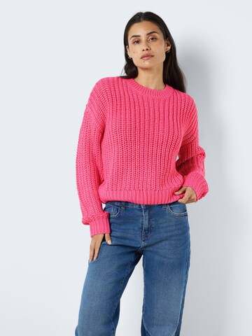 Pullover 'CHARLIE' di Noisy may in rosa: frontale