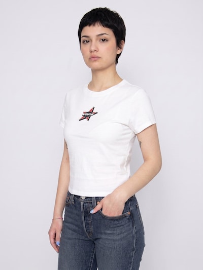 VANS Koszulka 'STARMARKED SS BABY TEE WHITE' w rozmiarze XS w kolorze białym, Podgląd produktu