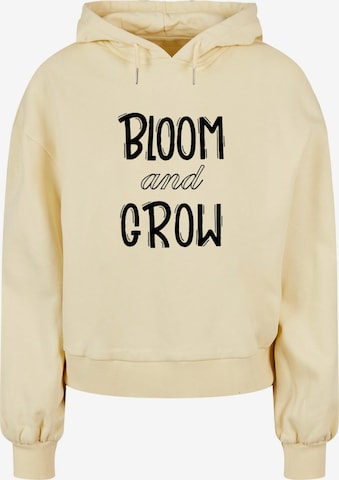 Felpa 'Spring - Bloom and grow' di Merchcode in giallo: frontale