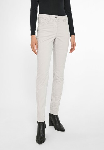 Coupe slim Pantalon Basler en gris : devant