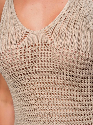 Ombre Knit dress in Beige