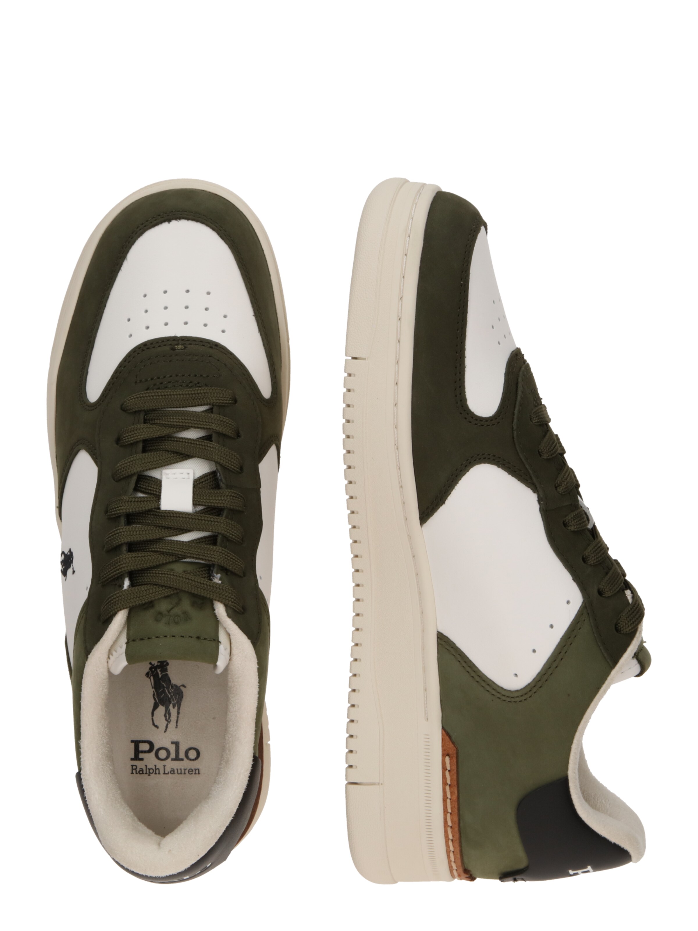 Polo Ralph Lauren Matalavartiset tennarit 'MASTERS CRT' värissä vihreä