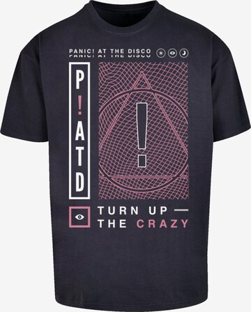 F4NT4STIC Shirt 'Panic At The Disco Turn Up The Crazy' in Blue: front