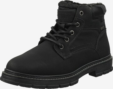 TOM TAILOR Lace-Up Boots in Black: front