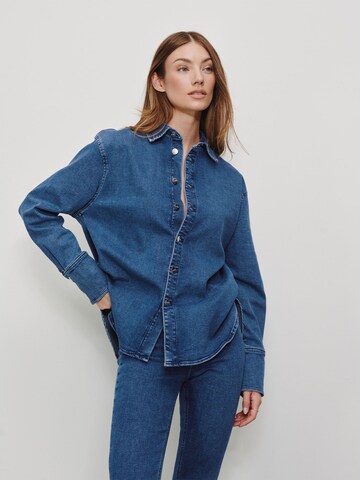RÆRE by Lorena Rae Blouse in Blue: front
