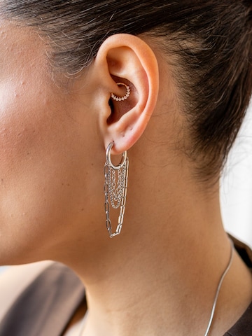 hiBALI Earrings 'Chain Hoops' in Silver