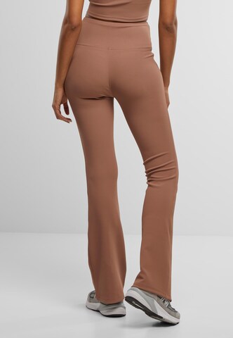 Urban Classicsregular Tajice ' Ladies Flared Leggings Rib ' - smeđa boja