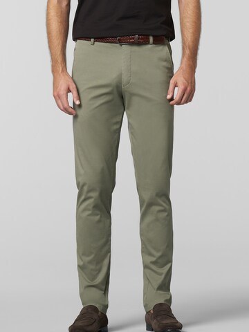 MEYER Regular Chino 'Bonn' in Groen: voorkant