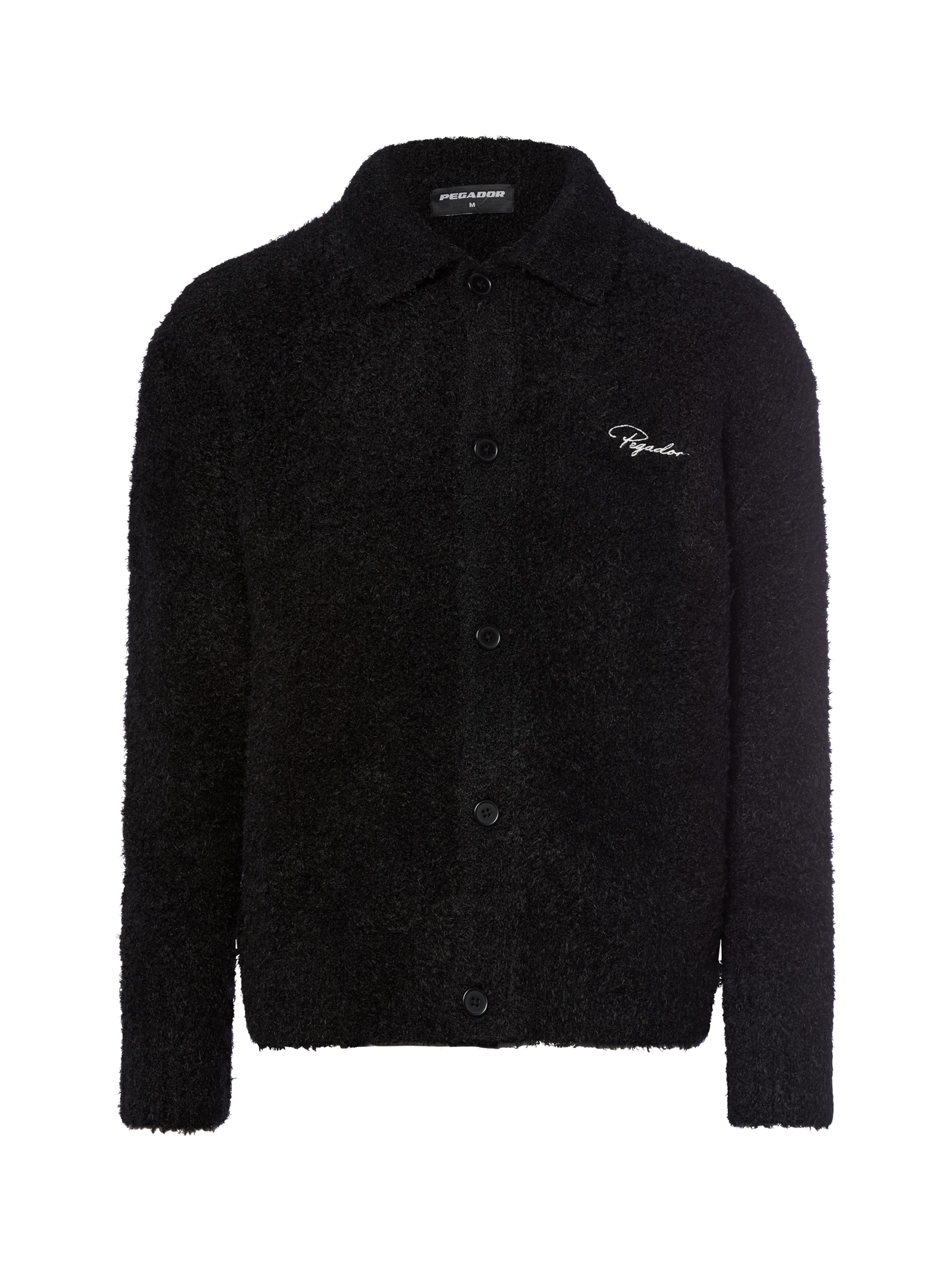 Pegador Fleece jas 'Signar' in Zwart: voorkant