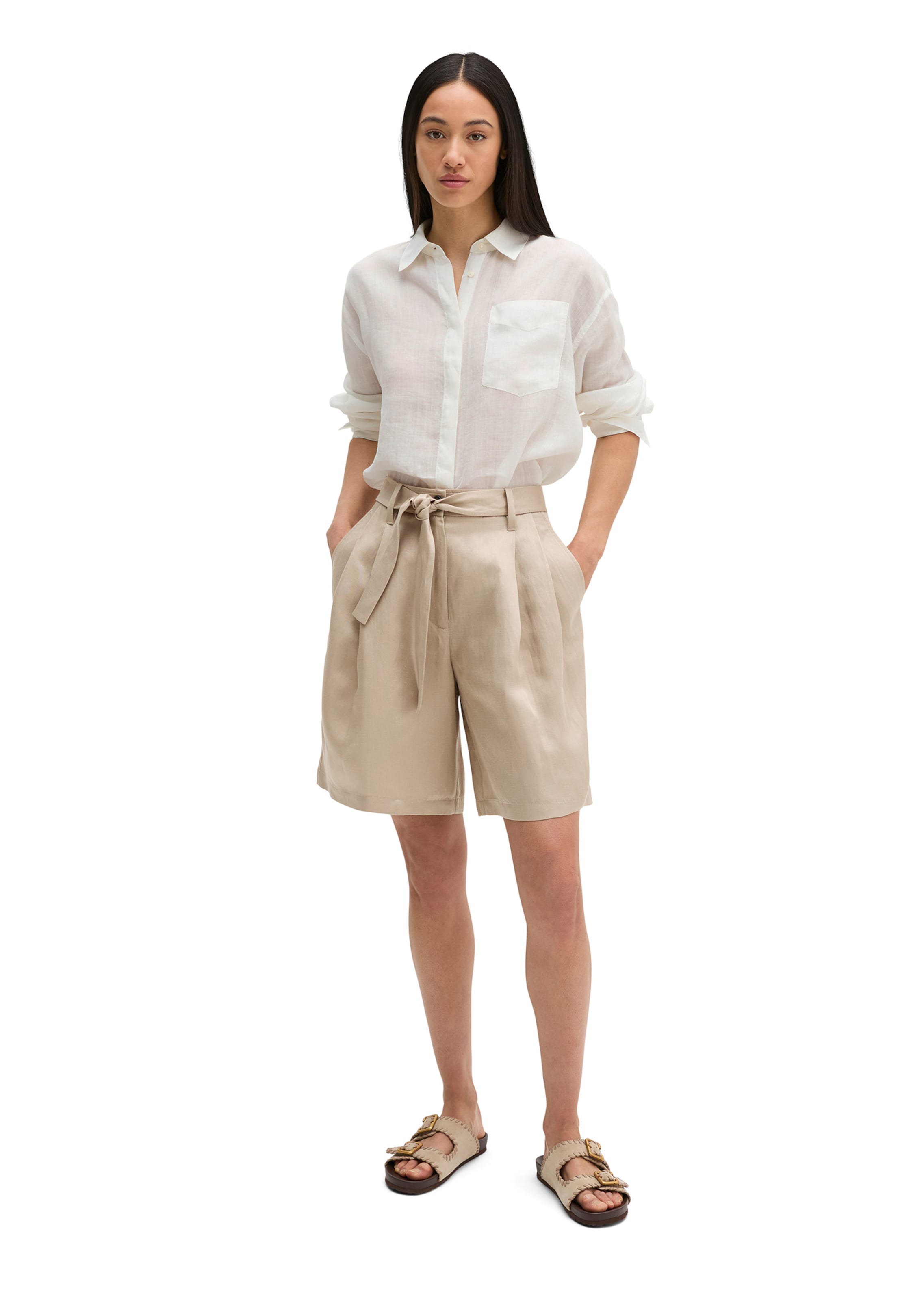 Marc O'Polo Slim fit Trousers in Beige