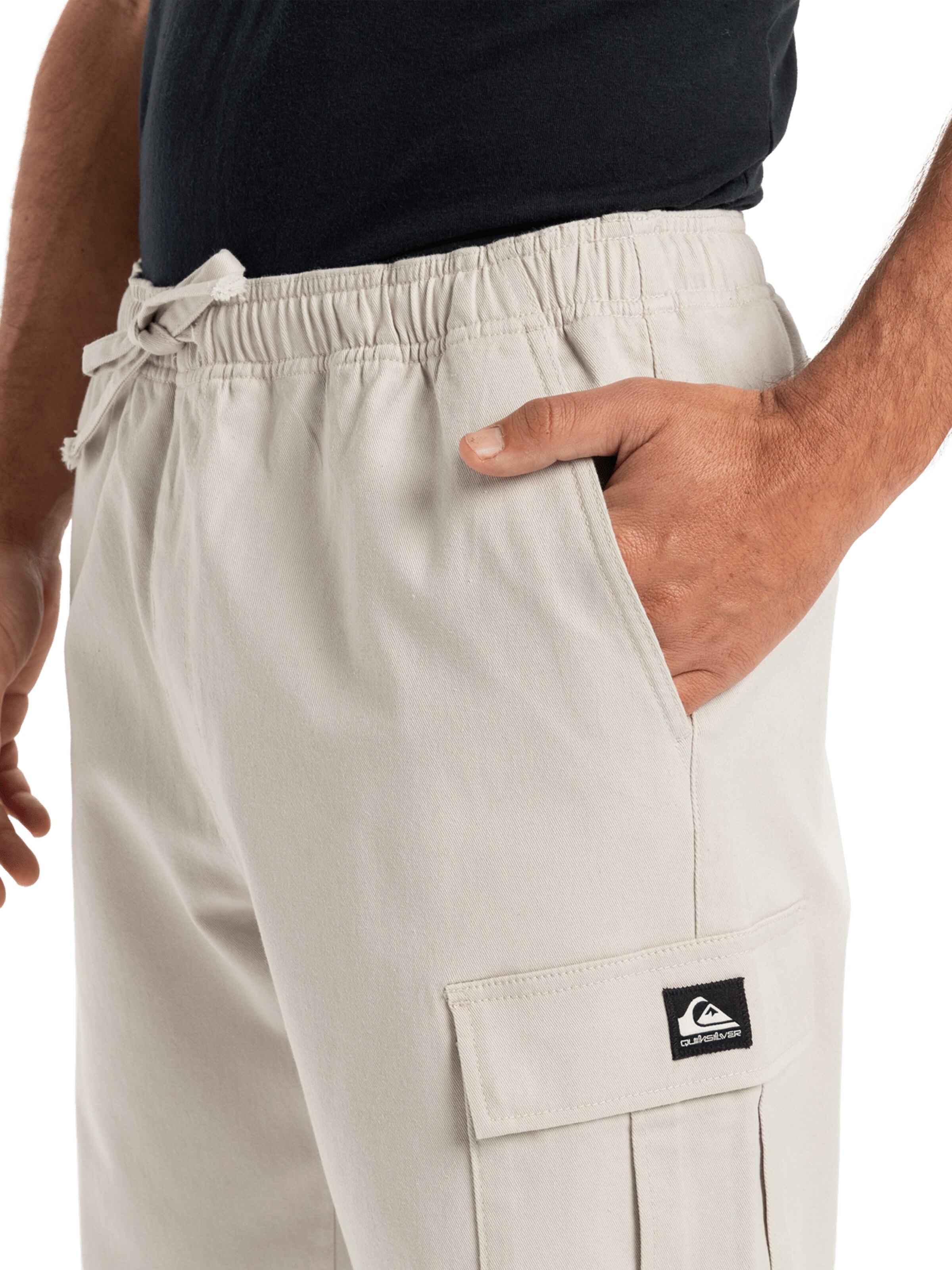 QUIKSILVER Regular Hose 'Taxer' in Weiß