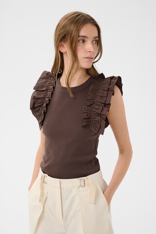 KAREN BY SIMONSEN Bluse 'Oda' in Braun: Vorderseite