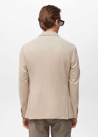 MANGO MAN Slim fit Suit Jacket 'Verner' in Beige