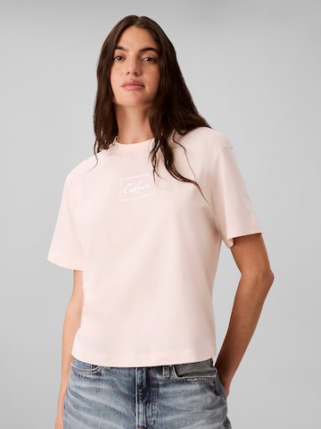 Calvin Klein Jeans Regular T-Shirt in Pink: Vorderseite
