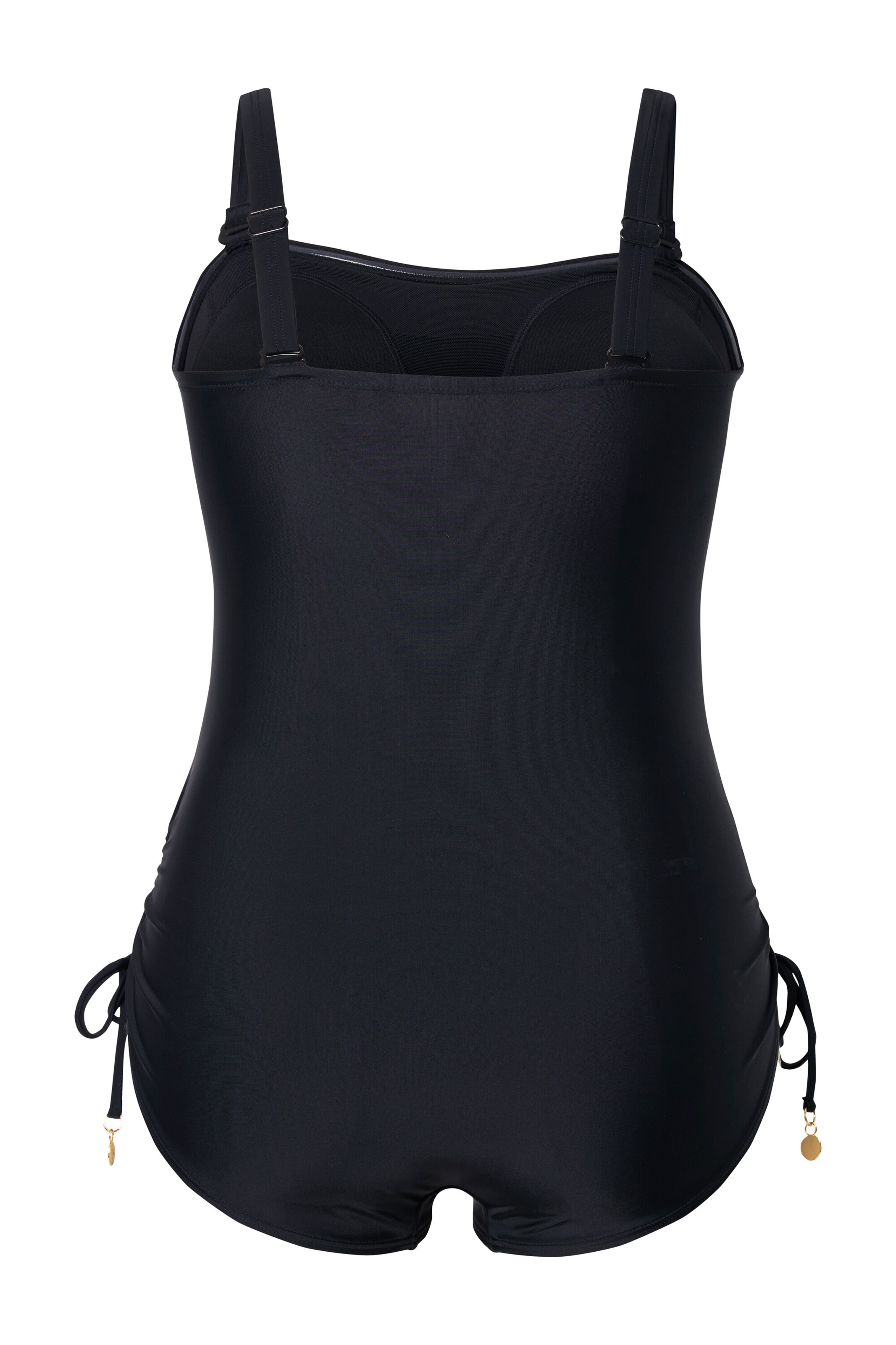 Ulla Popken Bandeau Swimsuit in Black