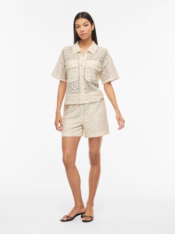 VILA Regular Trousers 'VIMerinda' in Beige