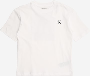 Calvin Klein Jeans T-shirt 'BRIDGE' i vit: framsida