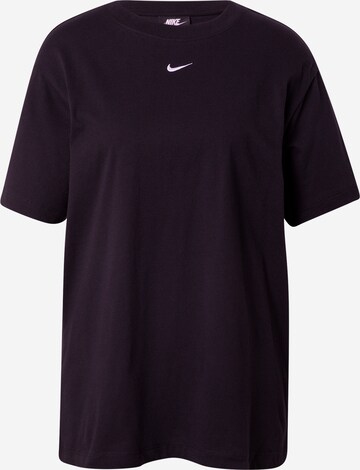 Tricou supradimensional de la Nike Sportswear pe negru: față