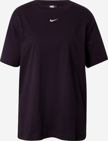 Nike Sportswear - Camisa oversized em preto: frente