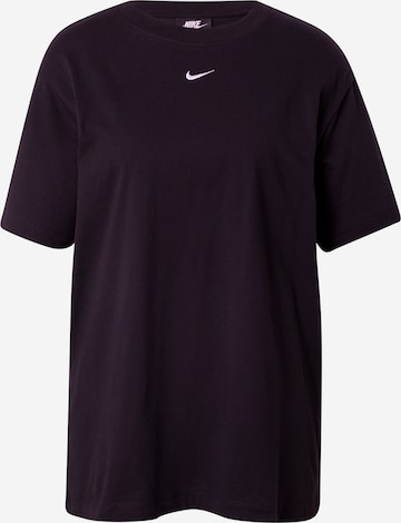 Nike Sportswear - Camiseta talla grande en negro: frente