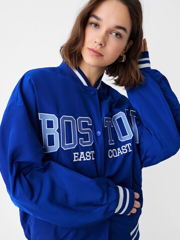 Bershka Between-Season Jacket in Blue