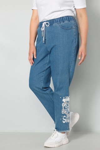 MIAMODA Loosefit Broek in Blauw: voorkant