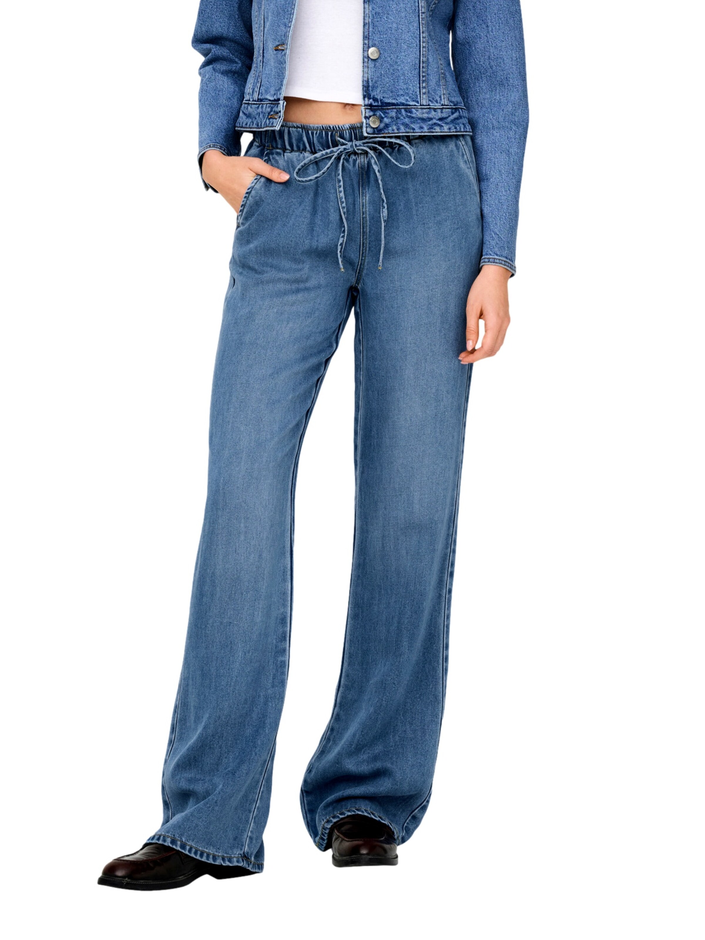 Wide Leg Jean 'ONLGreta' ONLY en bleu : devant