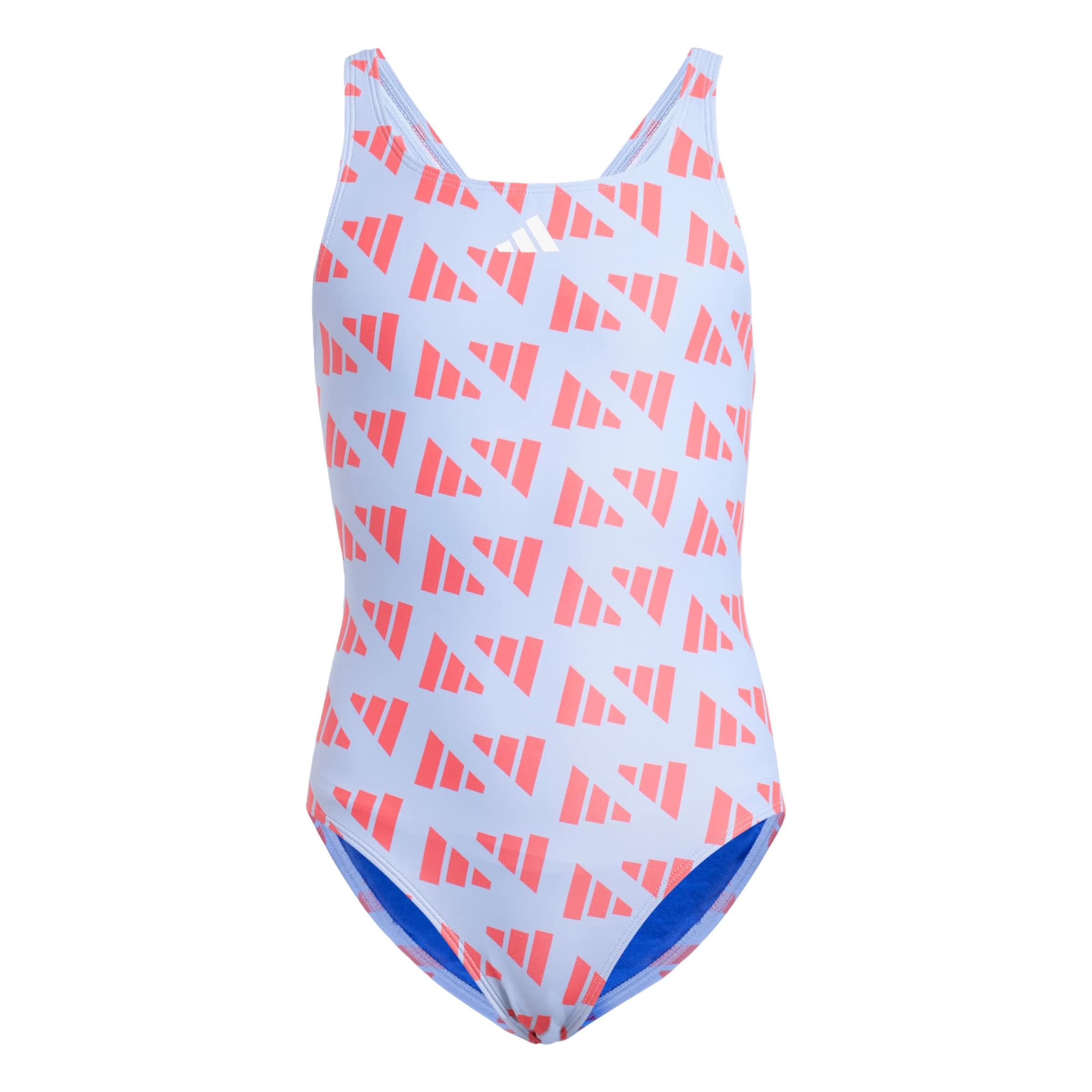 Maillot de bain de sport 'Logo Graphic V-Back Swimsuit' ADIDAS PERFORMANCE en violet : devant