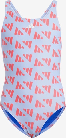 Maillot de bain de sport 'Logo Graphic V-Back Swimsuit' ADIDAS PERFORMANCE en violet : devant