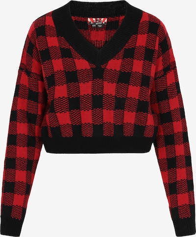 myMo ROCKS Pulover u tamno crvena / crna, Pregled proizvoda