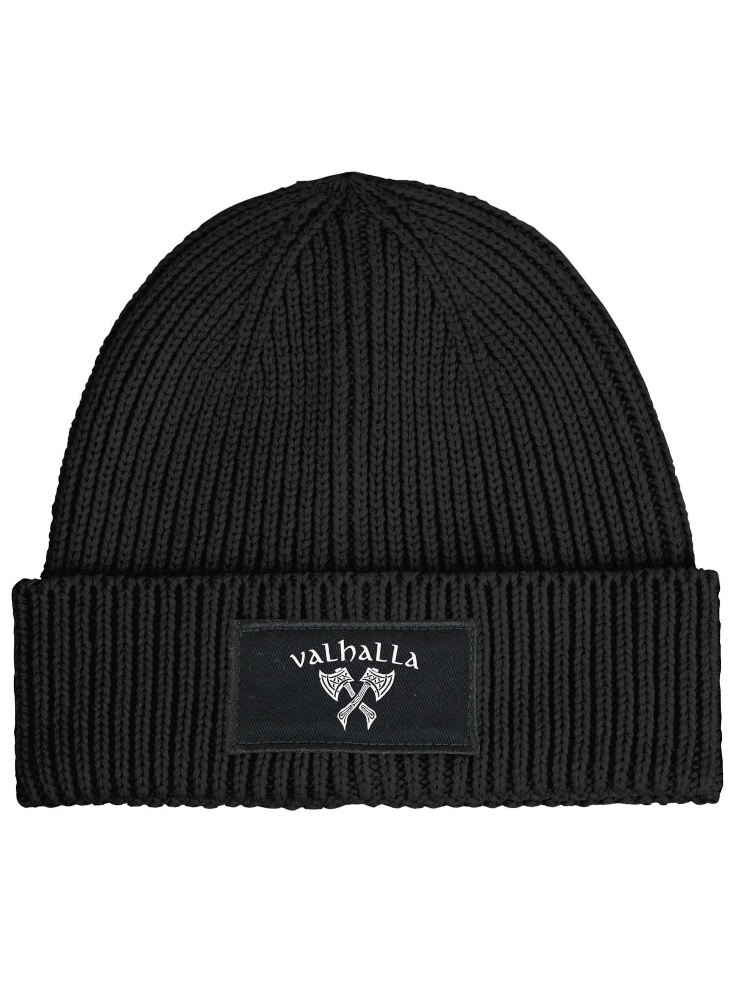 Neverless Beanie 'Valhalla' in Black: front
