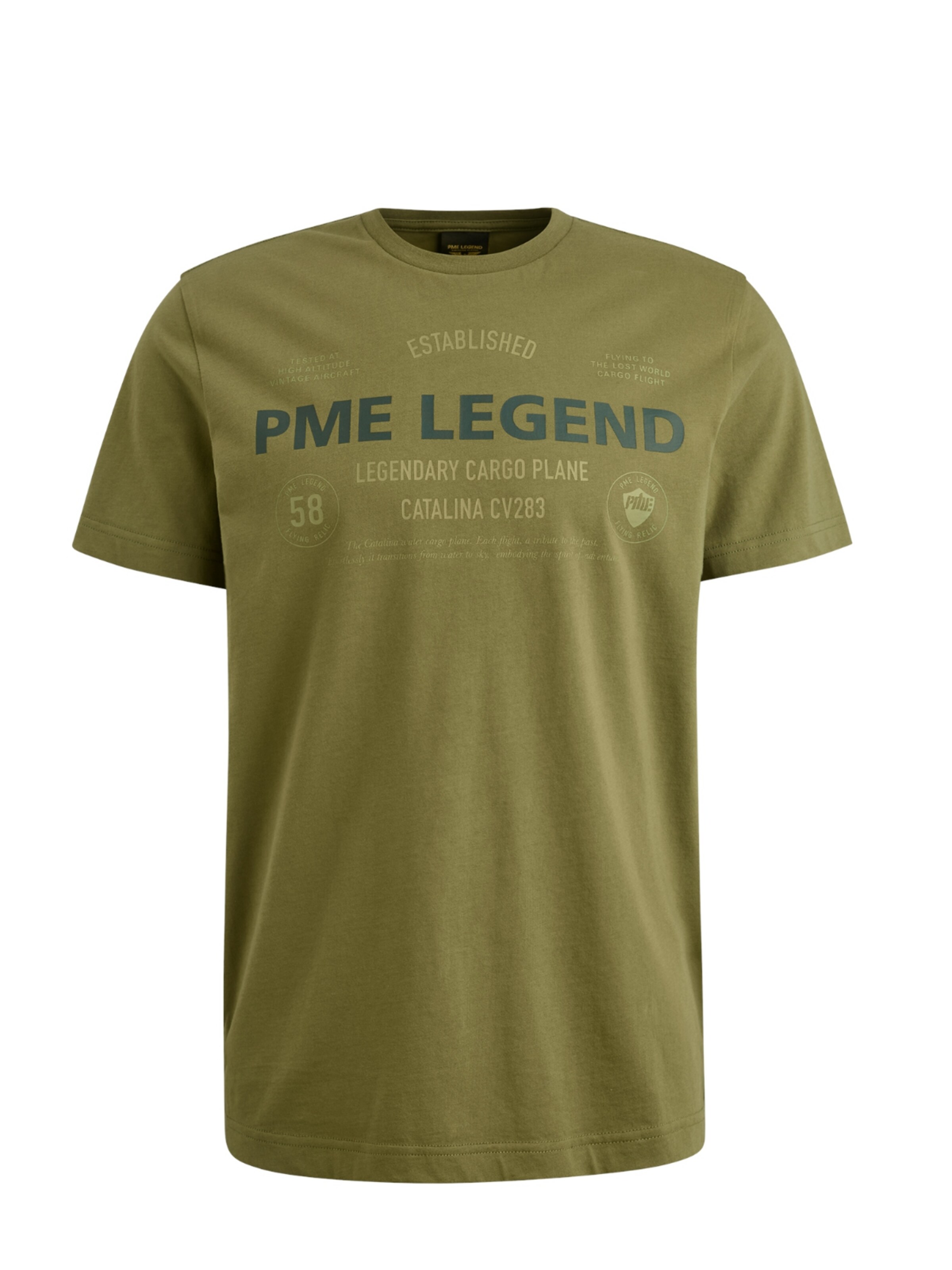 Pme-Legend Shirt 'PME Legend - T-shirt' in Groen: voorkant