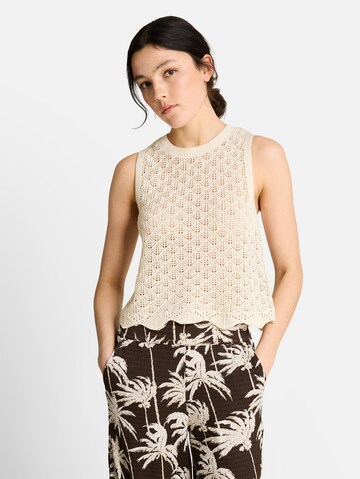 TOM TAILOR DENIM Knitted Top in White: front