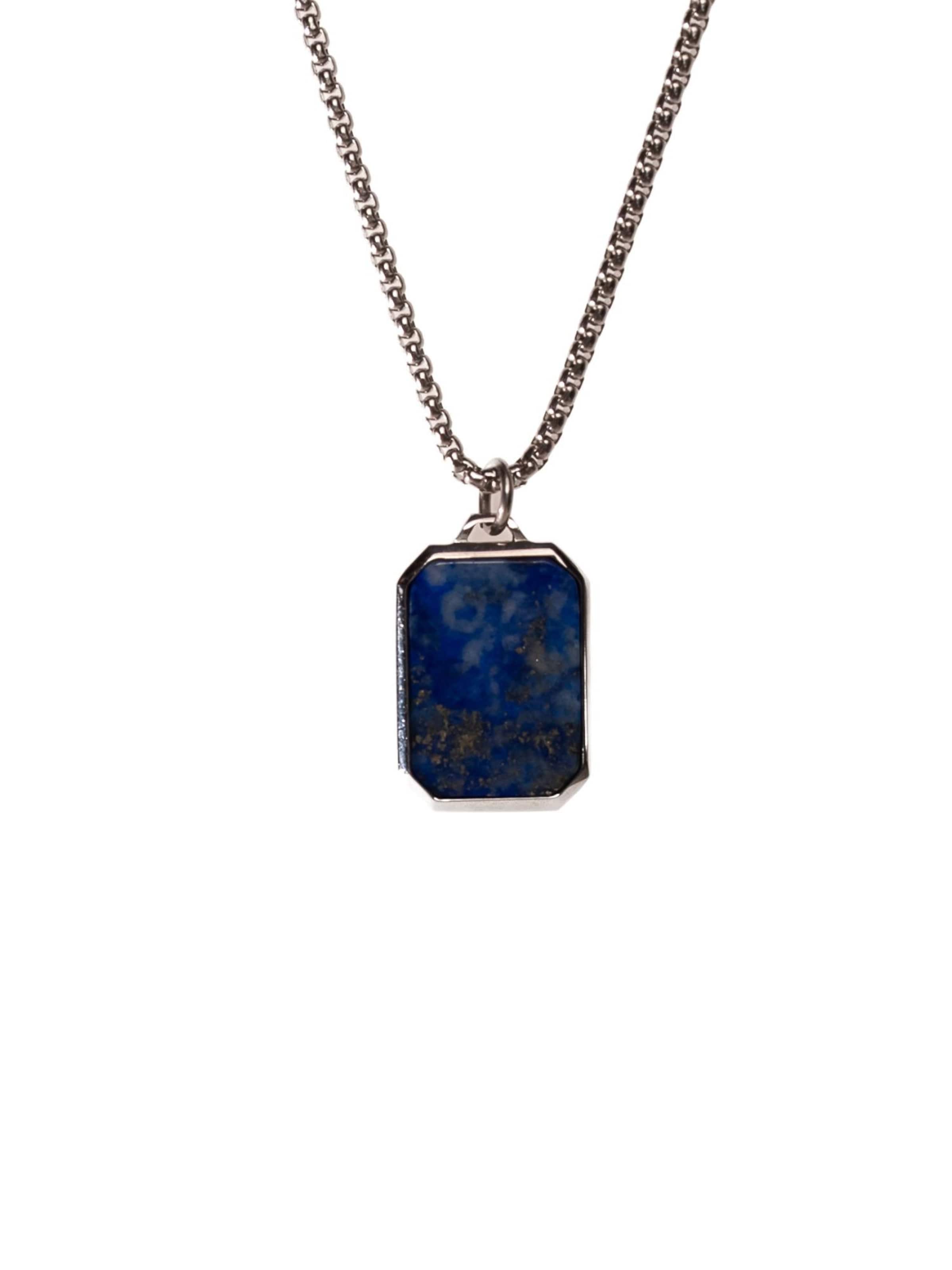 Eternal Necklace 'Blaue Lapis' in Silver