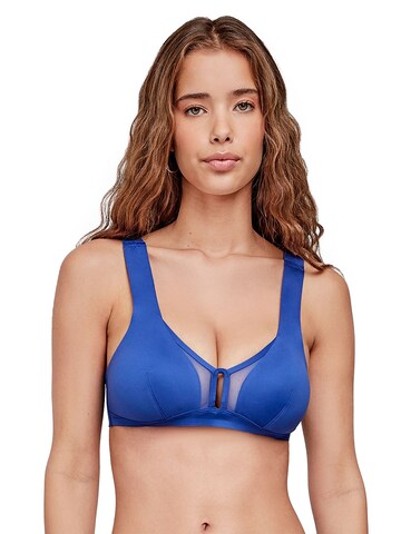 Bustier Hauts de bikini Gisela en bleu : devant