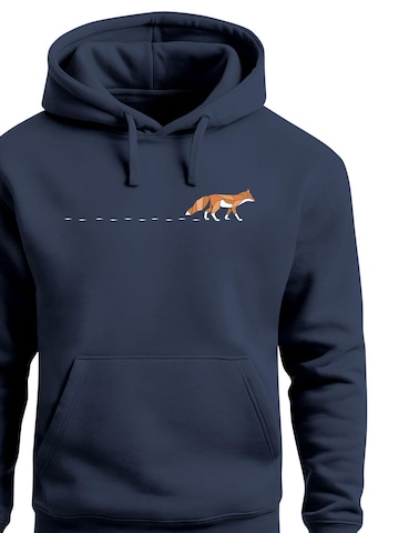 Neverless Sweatshirt 'Walking Fox'‌‌‌‌‌‌‌‌‌‌ in Blau